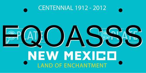 EQOASSS New Mexico License Plate