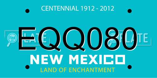 EQQ080 New Mexico License Plate