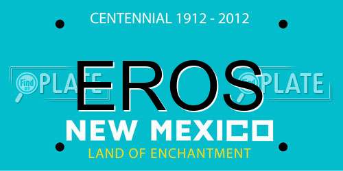 EROS New Mexico License Plate