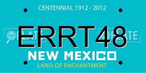 ERRT48 New Mexico License Plate