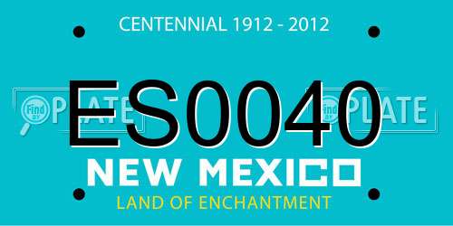 ES0040 New Mexico License Plate