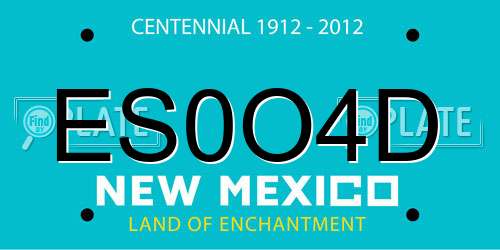 ES0O4D New Mexico License Plate