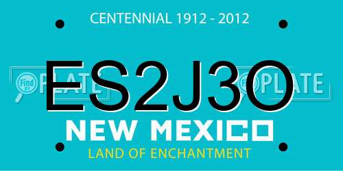 ES2J3O New Mexico License Plate
