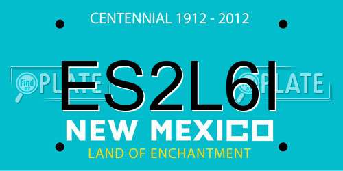 ES2L6I New Mexico License Plate