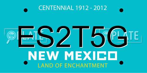 ES2T5G New Mexico License Plate