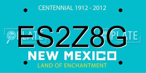 ES2Z8G New Mexico License Plate