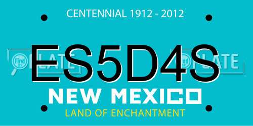 ES5D4S New Mexico License Plate