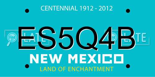 ES5Q4B New Mexico License Plate