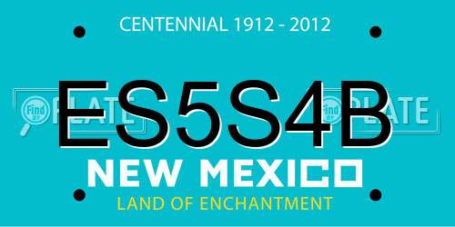 ES5S4B New Mexico License Plate