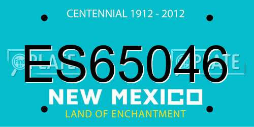 ES65046 New Mexico License Plate