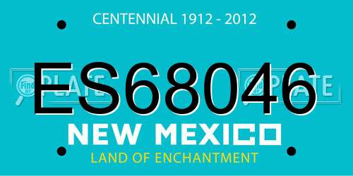 ES68046 New Mexico License Plate