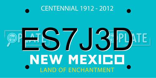 ES7J3D New Mexico License Plate
