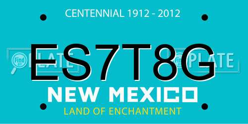 ES7T8G New Mexico License Plate