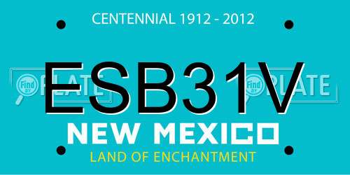 ESB31V New Mexico License Plate