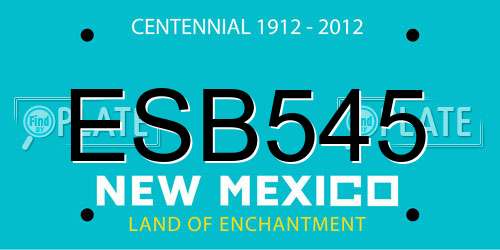 ESB545 New Mexico License Plate