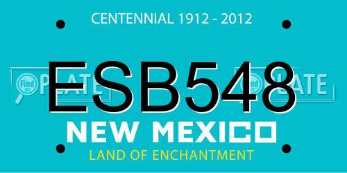 ESB548 New Mexico License Plate
