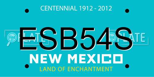 ESB54S New Mexico License Plate