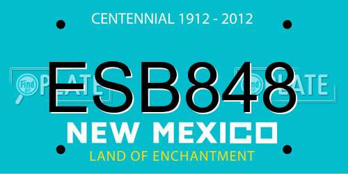 ESB848 New Mexico License Plate