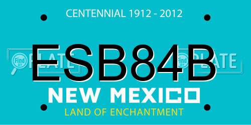 ESB84B New Mexico License Plate