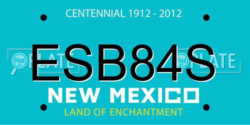 ESB84S New Mexico License Plate