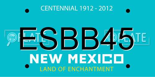 ESBB45 New Mexico License Plate