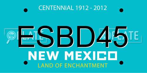 ESBD45 New Mexico License Plate
