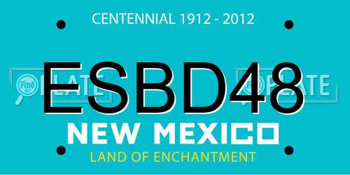 ESBD48 New Mexico License Plate