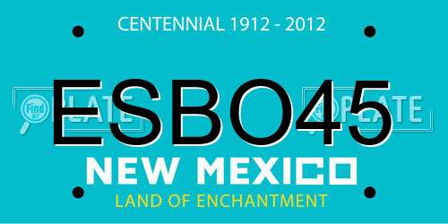 ESBO45 New Mexico License Plate