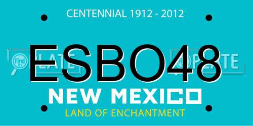 ESBO48 New Mexico License Plate