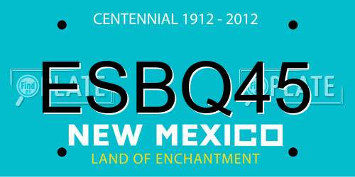ESBQ45 New Mexico License Plate
