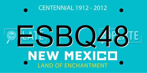 ESBQ48 New Mexico License Plate