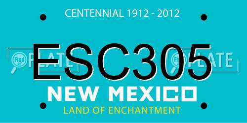 ESC305 New Mexico License Plate