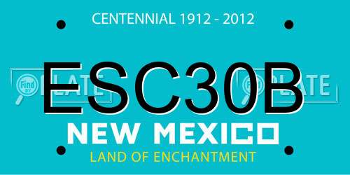 ESC30B New Mexico License Plate