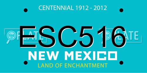 ESC516 New Mexico License Plate