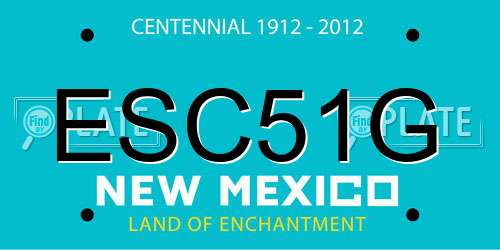 ESC51G New Mexico License Plate