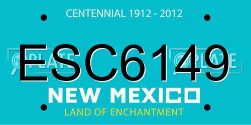 ESC6149 New Mexico License Plate