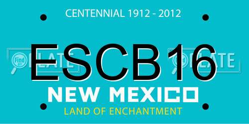 ESCB16 New Mexico License Plate