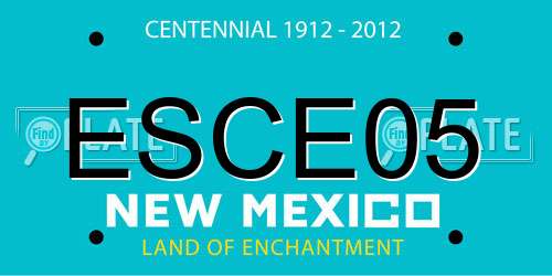 ESCE05 New Mexico License Plate