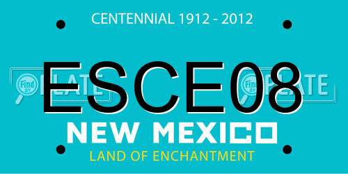 ESCE08 New Mexico License Plate