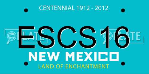 ESCS16 New Mexico License Plate