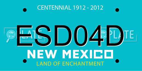 ESD04D New Mexico License Plate