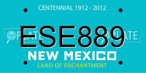 ESE889 New Mexico License Plate