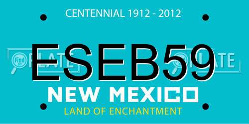 ESEB59 New Mexico License Plate