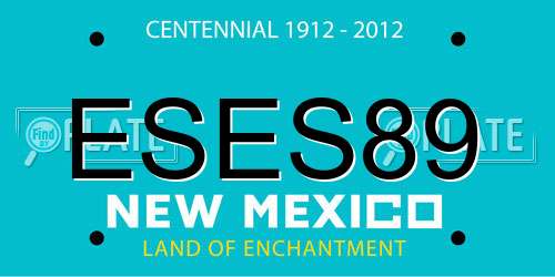 ESES89 New Mexico License Plate