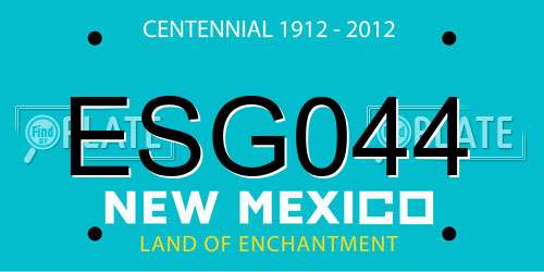 ESG044 New Mexico License Plate