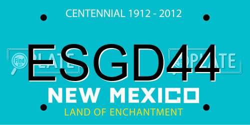 ESGD44 New Mexico License Plate
