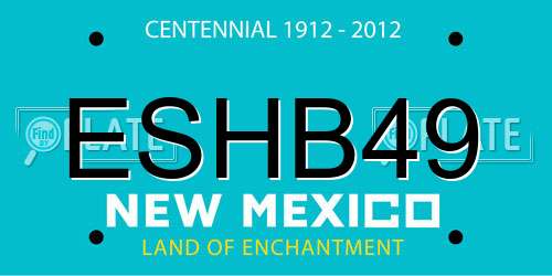ESHB49 New Mexico License Plate