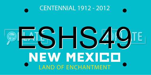 ESHS49 New Mexico License Plate