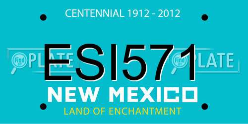 ESI571 New Mexico License Plate