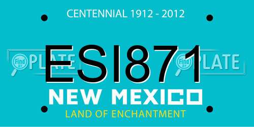 ESI871 New Mexico License Plate